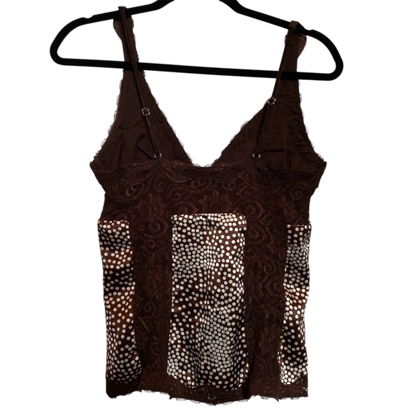 Brown Lace Polka Dot Camisole - Picture 2 of 5